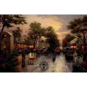   Carmel, Sunset on Ocean Avenue Gallery Proof Canvas: Home & Kitchen