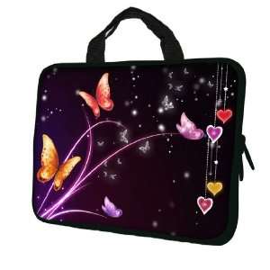 17.3 Butterfly Artwork Laptop Sleeve with Hidden Handle Notebook Bag 
