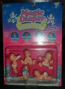 New in Package 1991 Magic Diaper Babies (5) Galoob LOOK!  
