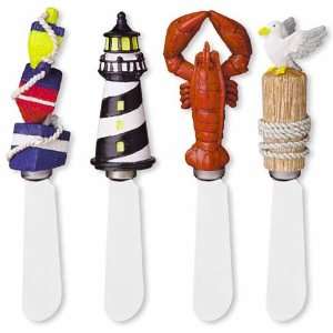  Coastal Nautical Lobster Buoy Party Spreaders Set of 4 
