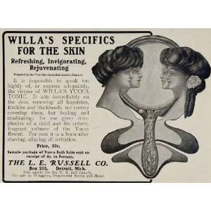 1904 Vintage Ad Willas Yucca Skin Tonic Women Beauty   Original Print 