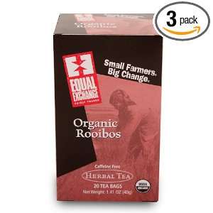 Equal Exchange Organic Rooibos Tea, 20 Count (Pack of 3)  
