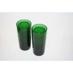 Forest Green 10 ounce tumblers set of 2 Anchor Hocking Glass company