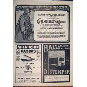  Advert CadburyS Cocoa Wilkinson Razors HallS 1905
