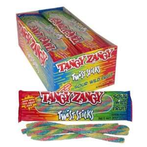 Tangy Zangy Twist Sticks   Sour Wild Fruit (Pack of 12)