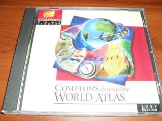 COMPTONS INTERACTIVE WORLD ATLAS 1997 EDITION PC MINT!  
