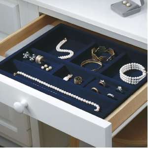  Midnight Blue Velvet In Drawer Jewelry Tray by October 
