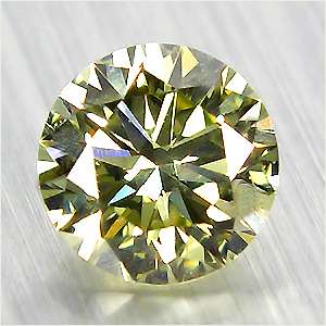 VS3 0.25 CTS UNTREATED Attractive Luster Greenish Yellow Natural 