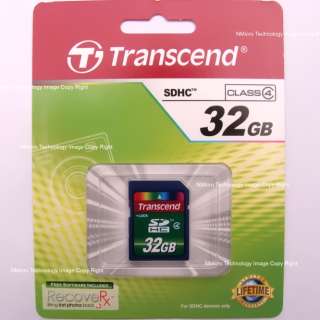 Transcend 32GB SDHC Class 4 Flash Memory Card