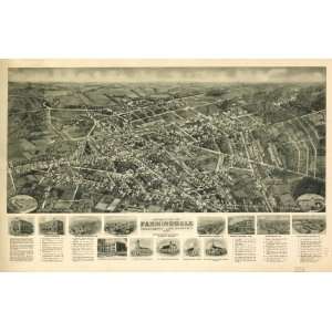  c1925 map of Farmingdale, Long Island New York: Home 