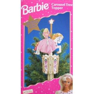 Barbie Carousel Tree Topper   Star Lights Up & Barbie Rides Horse Up 