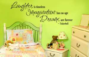 Vinyl lettering TINKERBELL QUOTE sticky word wall art  