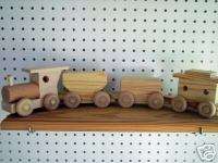 Wooden Toy 4 Car (Box/Coal Cars) Train  