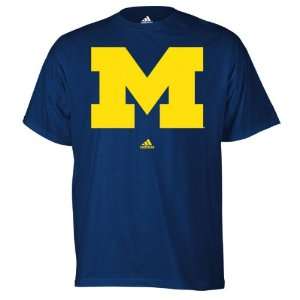   Michigan Wolverines Navy adidas Strong Logo T Shirt: Sports & Outdoors