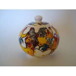  Paul Cardew Rooster Covered Sugar Bowl with Lid Kitchen 