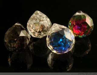 Lots 24Pcs 20mm Polyhedron Ball Crystal Glass Pendants  