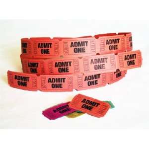  Admit One Tickets Orange (Roll of 25)