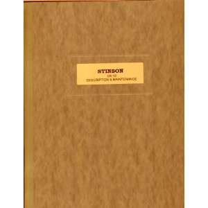  Stinson SR 10 Aircraft Maintenance Manual Sicuro 