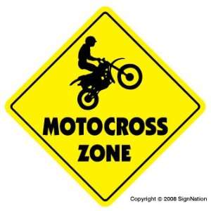  MOTOCROSS ZONE  Sign  dirt bike motorcross cycle gear 