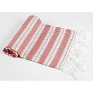 Bamboo Turkish Towel Pestemal . Scarlet Red Bamboo Turkish Bath Towel 