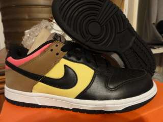 WMNS NIKE DUNK LOW BLACL/YELLOW/PINK 317813002  