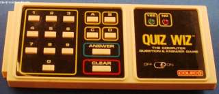 1980s COLECO QUIZ WIZ ELECTRONIC HANDHELD GAME SYSTEM ★  