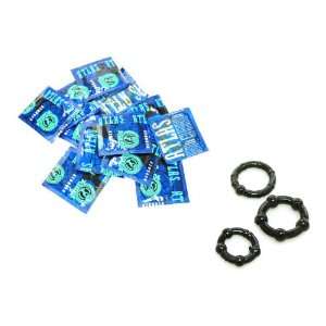 Atlas Premium Latex Condoms Lubricated Studded 24 condoms Plus 3 Black 