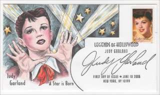 Collins 4077 Hand Painted FDC Judy Garland Legends of Hollywood  