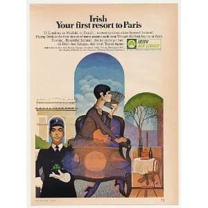  1970 Aer Lingus Irish International Airlines Paris Print 
