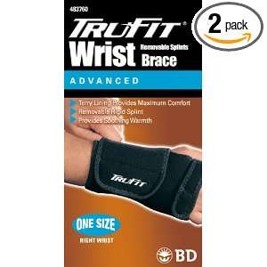  Tru Fit Aerated Splint Wrist Brace Right, Black, One Size 