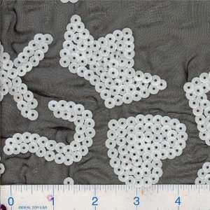   White Moon & Star Sequins Fabric By The Yard: Arts, Crafts & Sewing