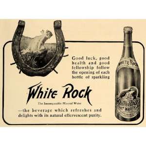  1906 Ad White Rock Mineral Spring Water Drink Horseshoe 