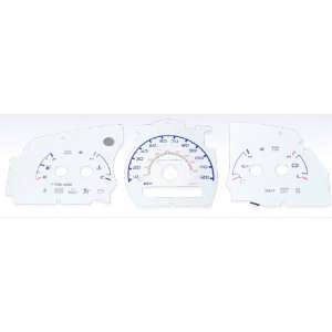 98 03 Ford Ranger Explorer White and Blue Reverse Glow Gauge W/o RPM 