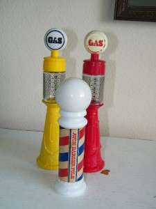   Lot Avon Remember When Gas Pump Barber Pole Cologne Bottle 4517  