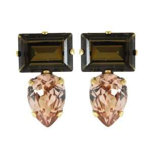  Vintage Rose Swarovski Crystal Earrings: Jewelry