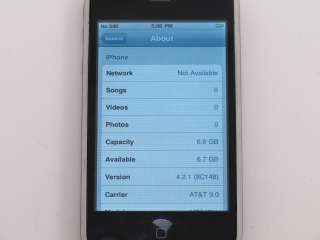 Apple iPhone 3G AT&T 8 GB Model A1241 607375045287  
