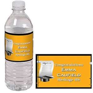 Graduation Diploma and Hat Personalized 20oz Water Bottle Labels   Qty 