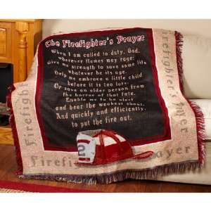  Fireman Firefighter Prayer Throw Blanket Tapestry NEW 
