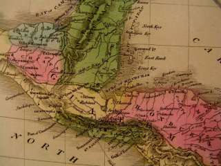 Mexico w/ Texas Republic & Austin Greenleaf 1842 scarce antique map w 