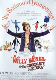 Gene Wilder Signed RARE 27x40 Willy Wonka POSTER JSA  