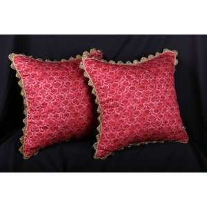   Timur Hand Print w. Clarence House Velvet Pillows