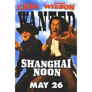 Shanghai Noon Advance Movie Poster Single Sided Original 27x40
