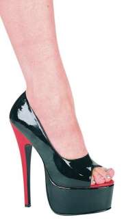 Great Hot Stuff Black Red 6 Inch Heel Ellie Shoes Pumps