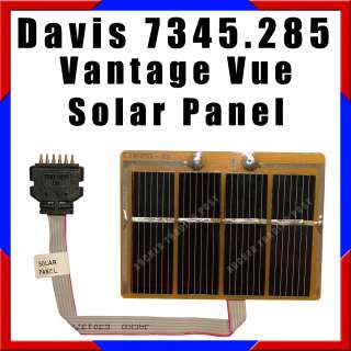 DAVIS VANTAGE VUE SOLAR PANEL 7345.285   FOR 6250 6250m 6351 6351m 