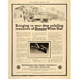  1924 Ad Weyerhaeuser Forest Products White Pine Factory 