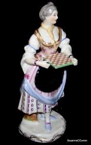 Augarten Wien Austria Maid Figure Polychrome with Gilt  