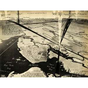  1937 Print Newark Airport Traffic New Jersey Raritan Bay 