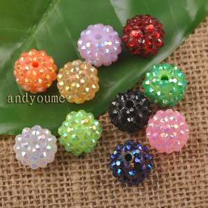 FREE SHIP 20pcs Resin Crystal Spacers Beads NS6916 10mm  