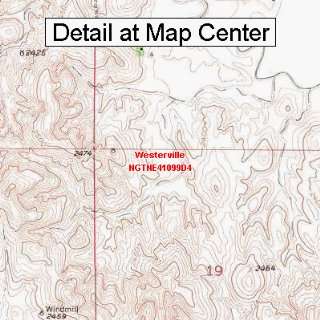  USGS Topographic Quadrangle Map   Westerville, Nebraska 