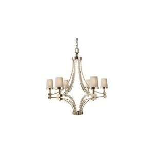 Chart House Large Crystal Cube Chandelier in Polished Nickel with 